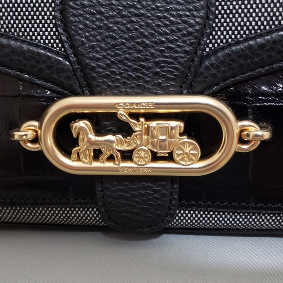 NWT! COACH CONVERTIBLE BLACK JADE SHOULDER/CROSSBODY BAG - Picture 9 of 15